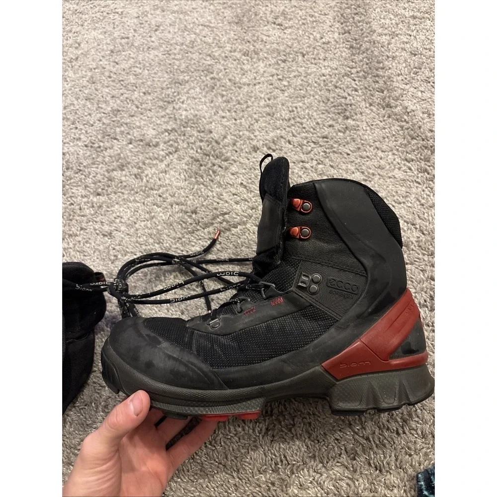 Ecco Mens Biom Hike 1.2 Gore-Tex Hiking Trail Mid Boots Black Titanium Size 42